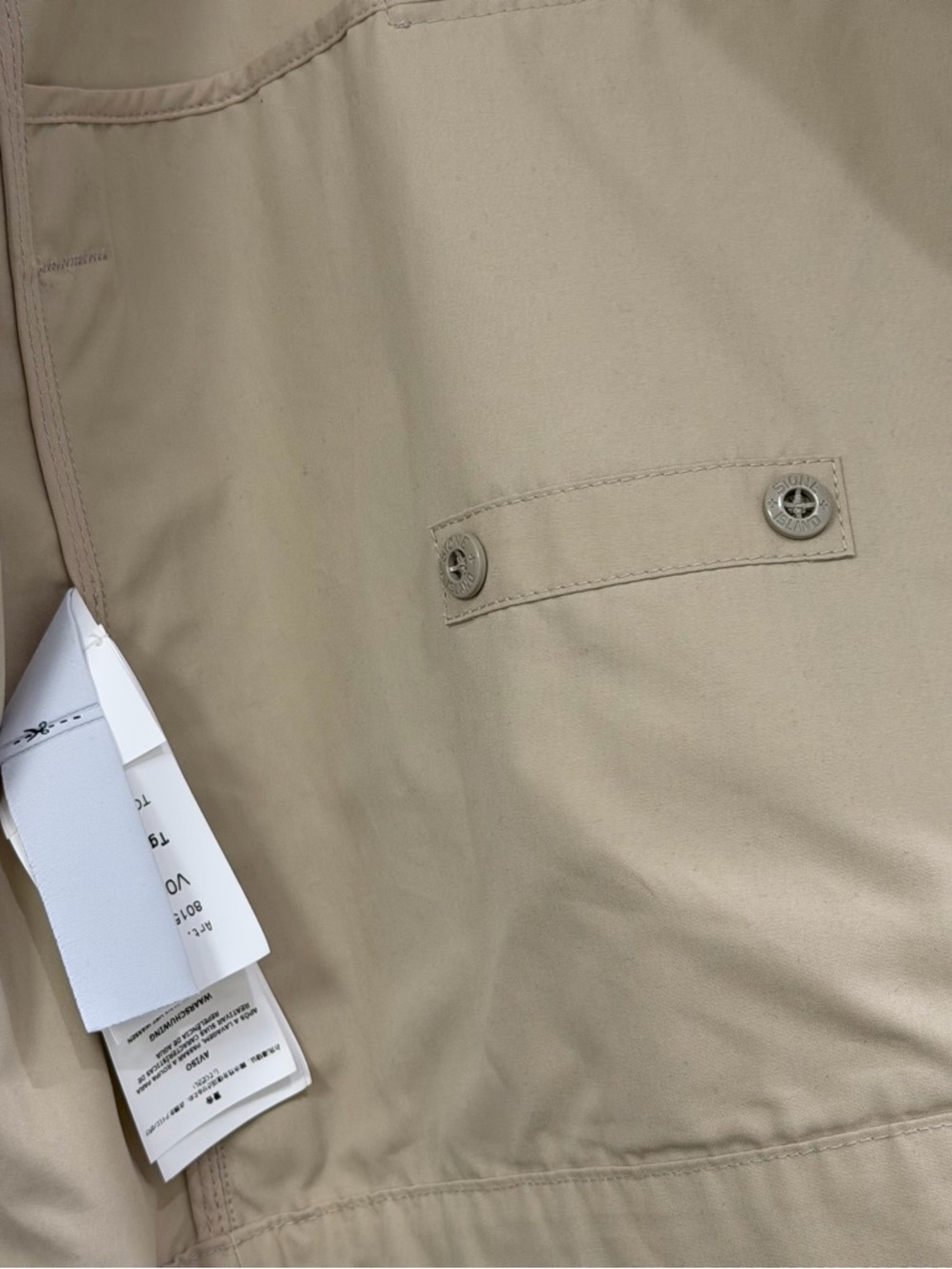 NEW Stone Island Sand Zip Shirt Jacket with Sleeve Badge - Picture 8 of 12